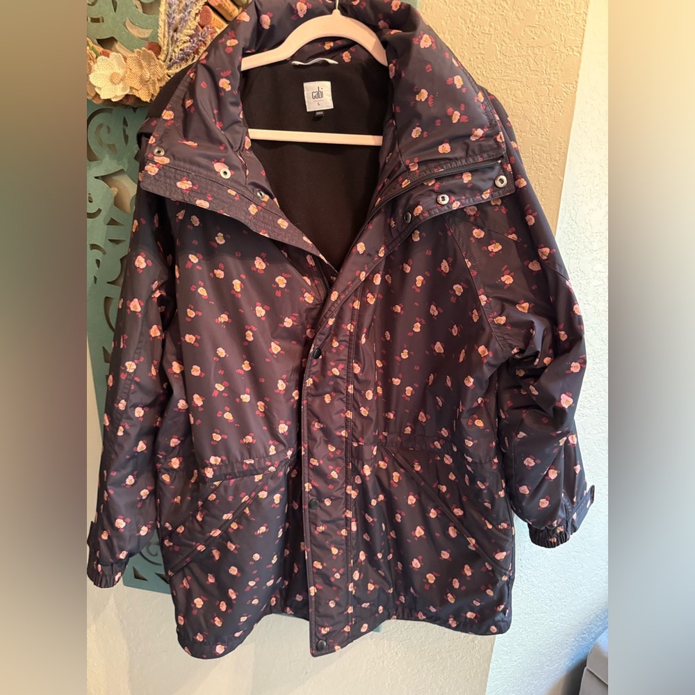 CAbi Rainy Day Jacket - Flower Burst NWOT